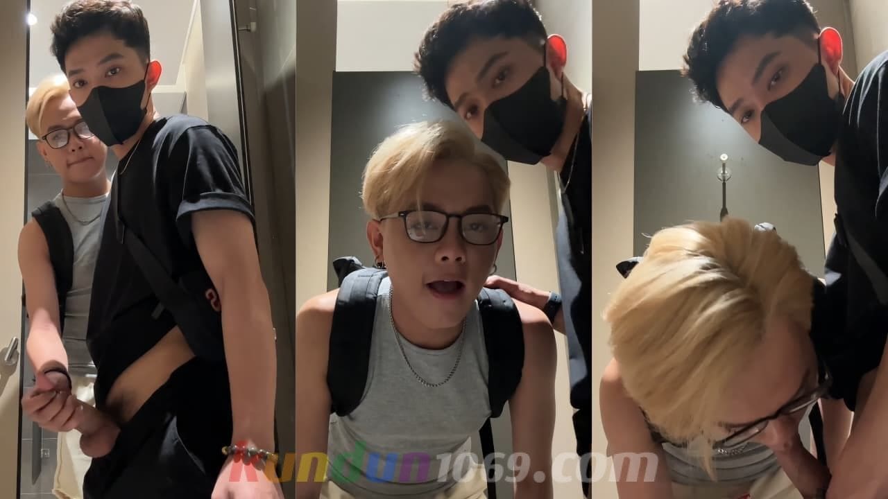 OF SEVEN x HANDSOME BOY SUCK COCK DRINK SEMEN IN THE TOILET