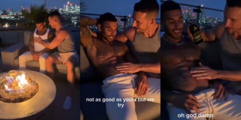 Feeling up my straight friend by the fire