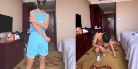[TW] 脫衣體訓田徑直男運動生 異物塞入自行排出